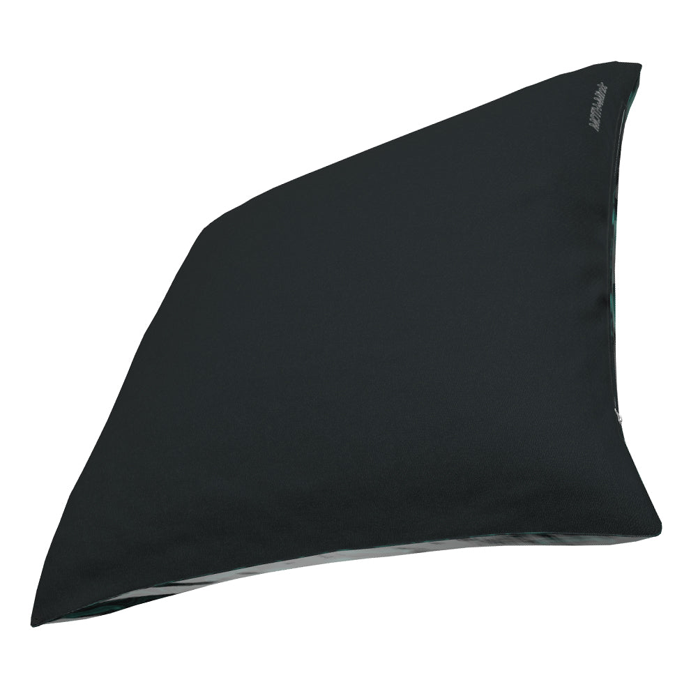 Tribe Three, Grey and Green, Feather Filled Cushion.