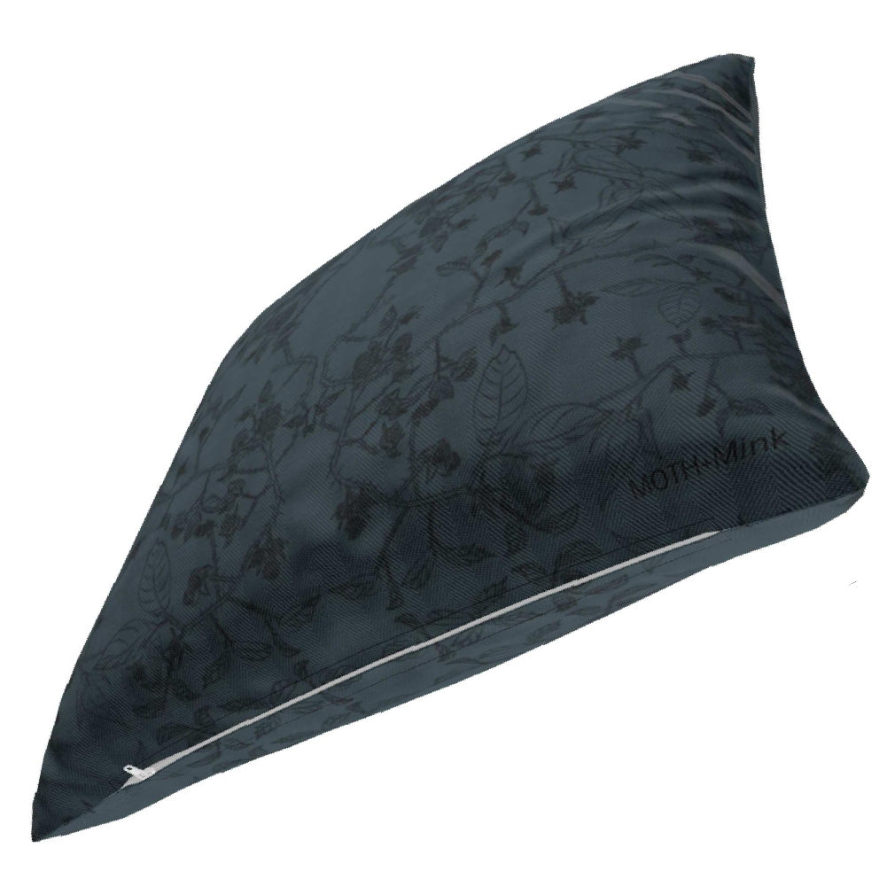 In The Brambles - Capital Blue and Black, Feather Filled Cushion.
