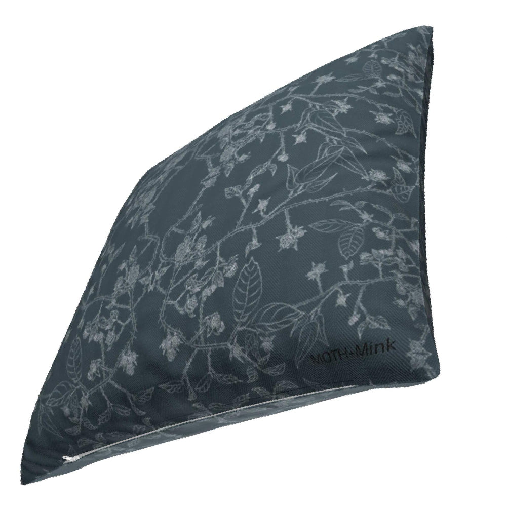 In The Brambles - Blue Marl, Feather Filled Cushion.