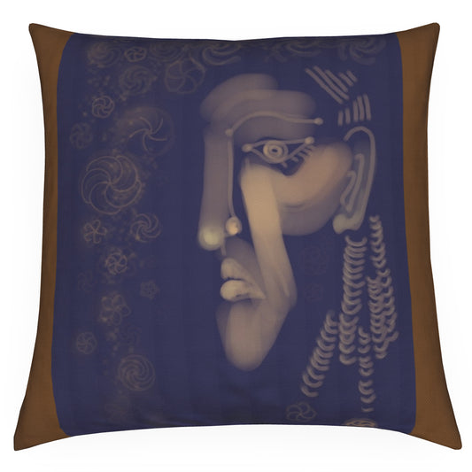 Tribe, Purple and Gold, Feather Filled Cushion.