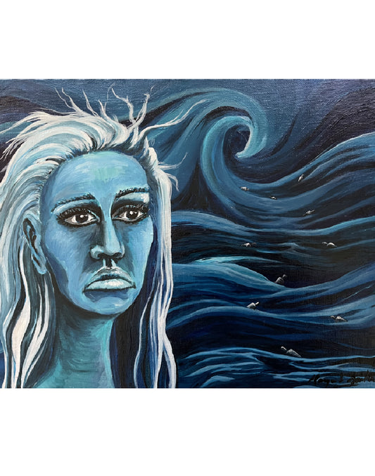 The Ones Left Behind,  Original Acrylic Painting on Canvas Board